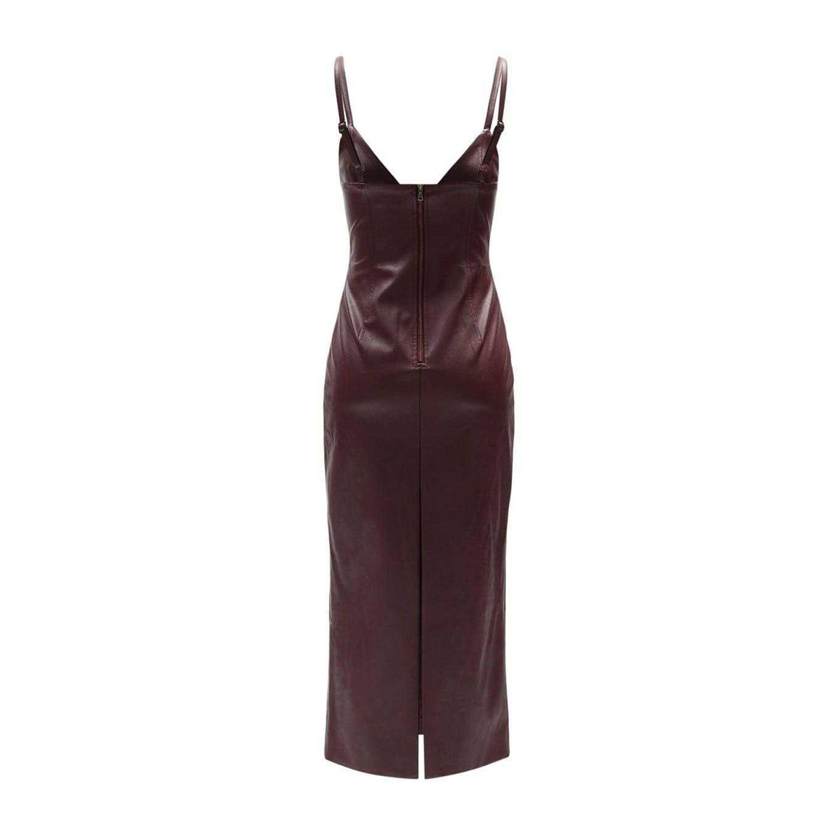 Burgundy - Back - Bardot Womens-Ladies Estine V Neck Sleeveless Midi Dress