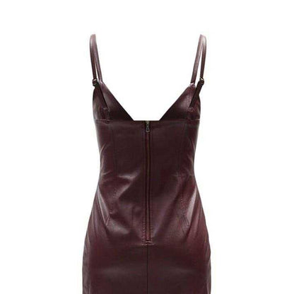 Burgundy - Lifestyle - Bardot Womens-Ladies Estine V Neck Sleeveless Midi Dress