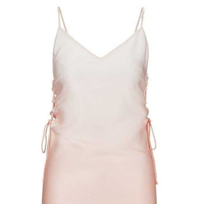 Pink Ombre - Back - Hugo Womens-Ladies Kasanka Ombre Satin Slim Slip Dress