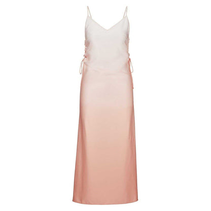 Pink Ombre - Front - Hugo Womens-Ladies Kasanka Ombre Satin Slim Slip Dress