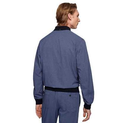 Blue - Back - Boss Mens P-Hanry Bomber Jacket