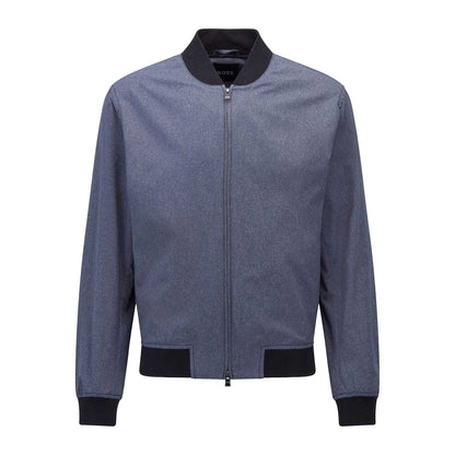 Blue - Front - Boss Mens P-Hanry Bomber Jacket