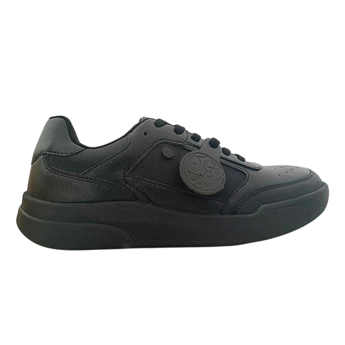 Black - Front - Pretty Green Childrens-Kids Moc Toe School Formal Shoes
