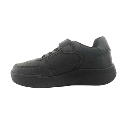 Black - Back - Pretty Green Childrens-Kids Moc Toe Flat Formal Shoes