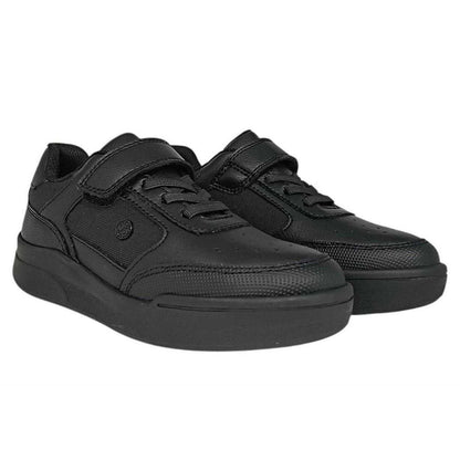 Black - Lifestyle - Pretty Green Childrens-Kids Moc Toe Flat Formal Shoes