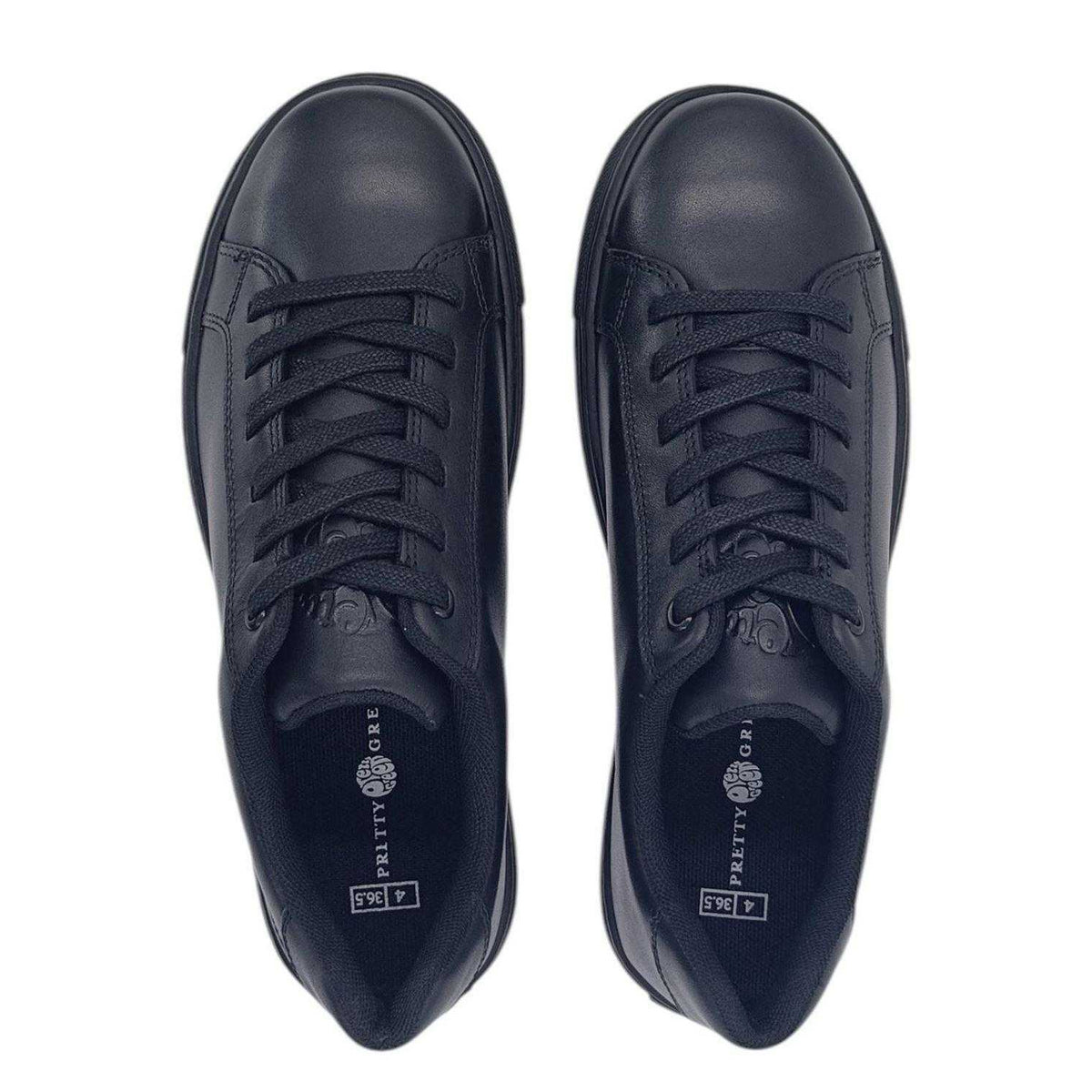 Black - Side - Pretty Green Boys Latham Moc Toe Formal Shoes