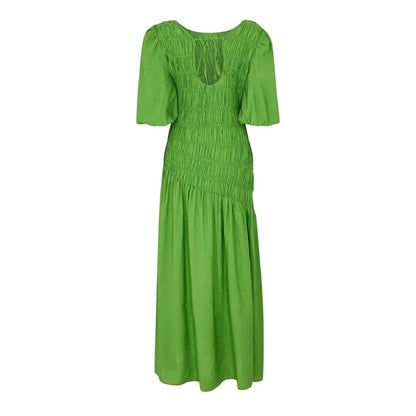 Green - Back - Never Fully Dressed Womens-Ladies Babydoll Maxi Dress