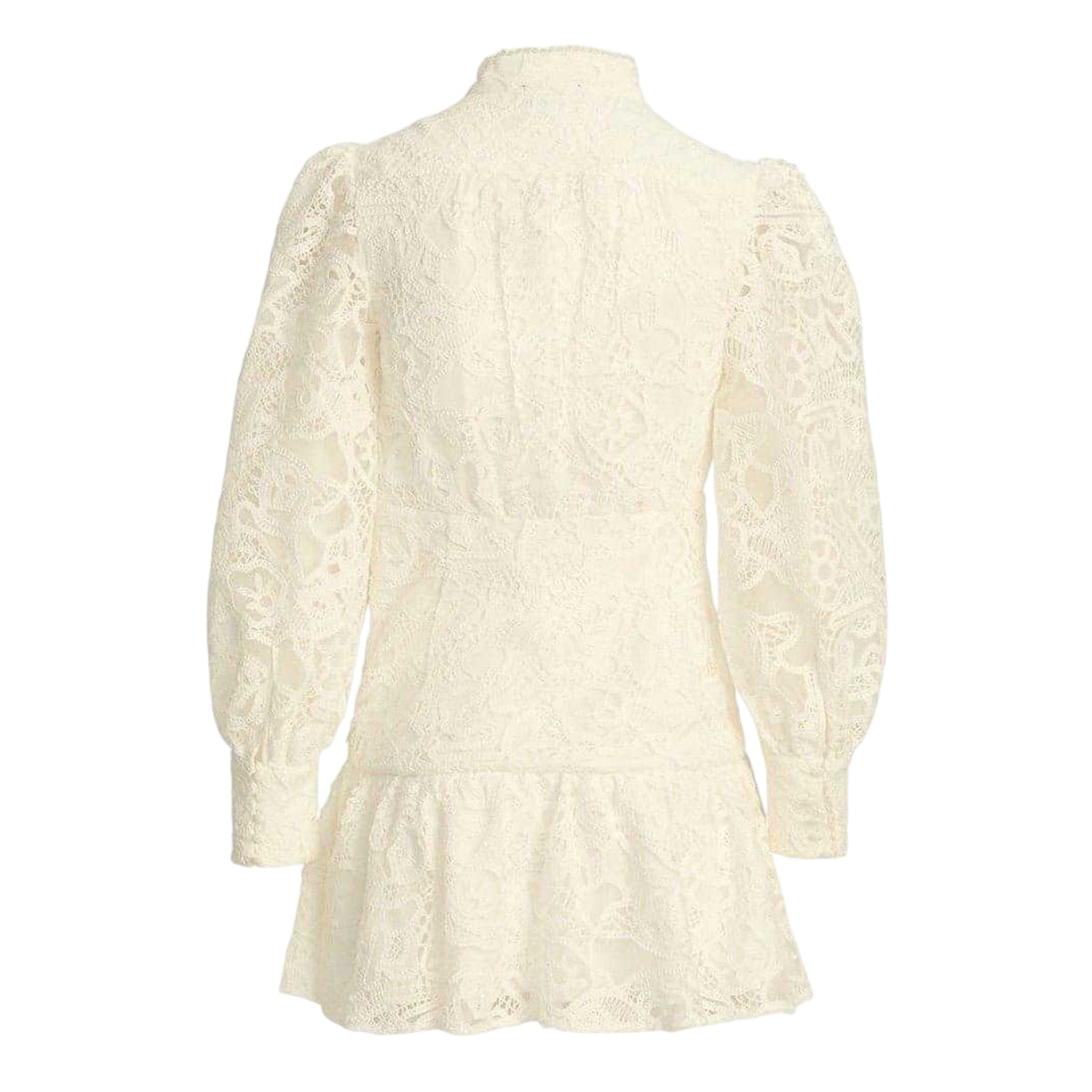 Ivory - Back - Bardot Womens-Ladies Remy Lace Mini Dress