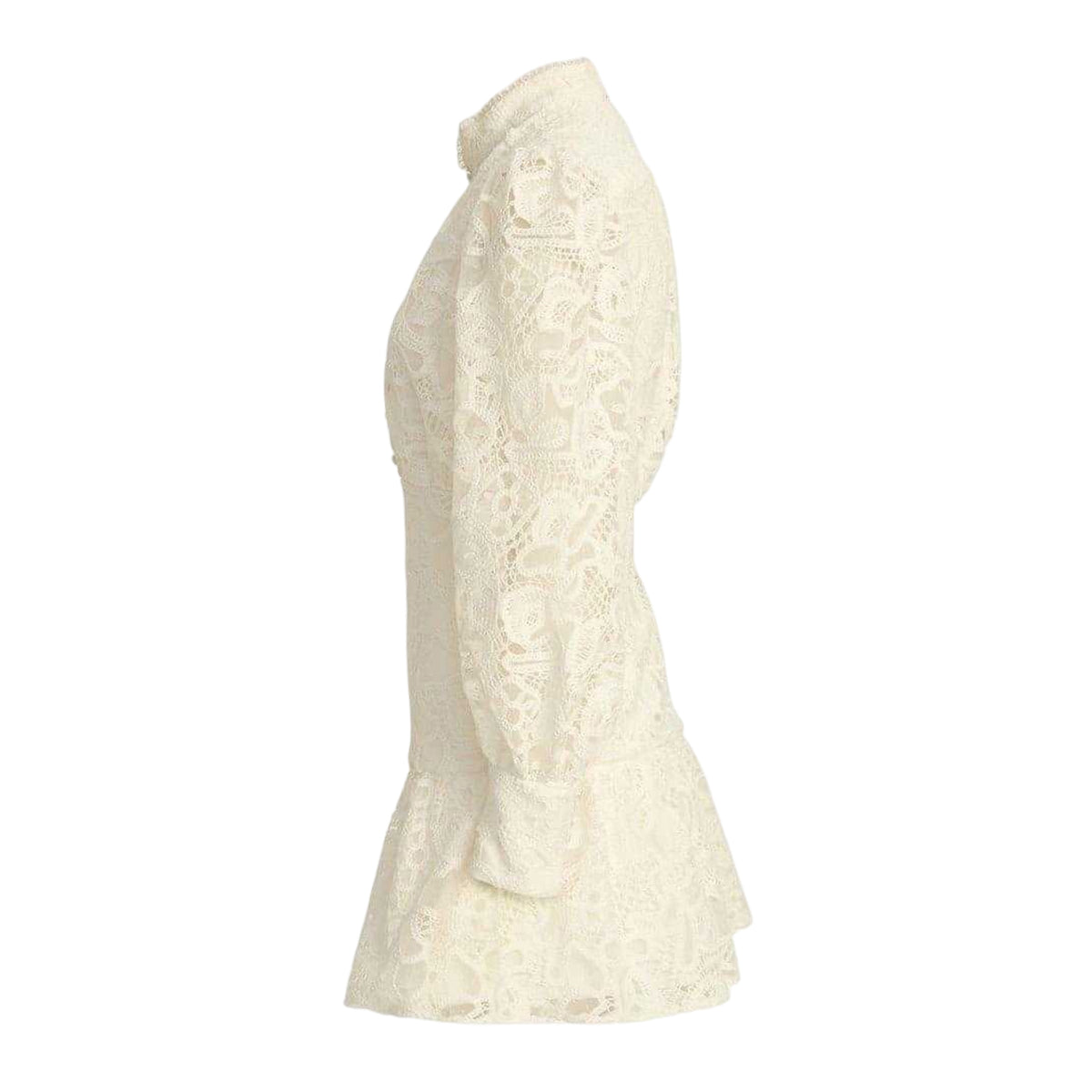 Ivory - Side - Bardot Womens-Ladies Remy Lace Mini Dress