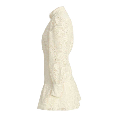 Ivory - Side - Bardot Womens-Ladies Remy Lace Mini Dress