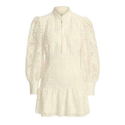 Ivory - Front - Bardot Womens-Ladies Remy Lace Mini Dress