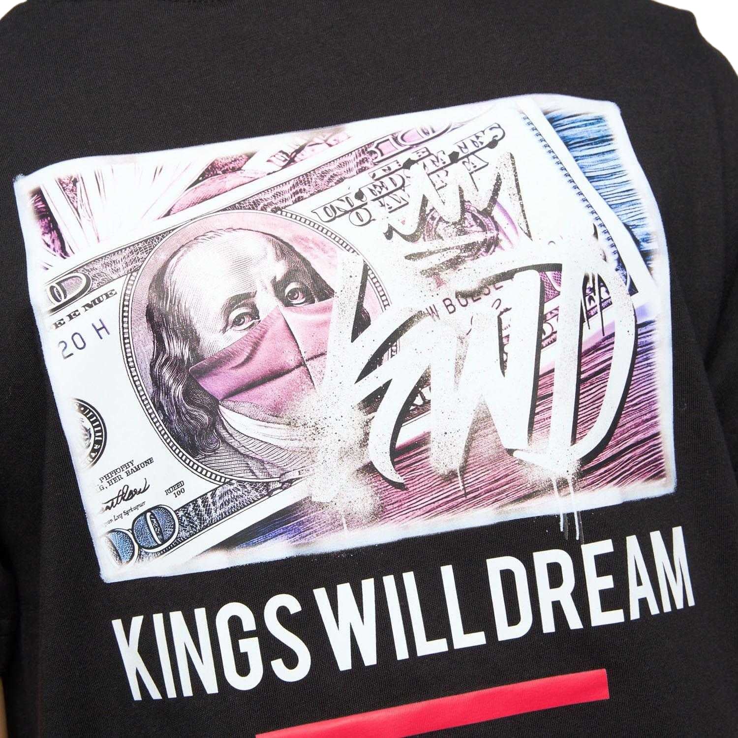 Black - Pack Shot - Kings Will Dream Childrens-Kids Dollar Bill T-Shirt