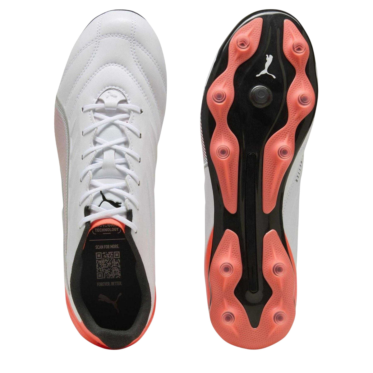 Puma White - Side - Puma Mens King Pro Firm Ground Football Boots