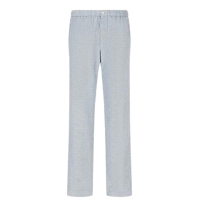 Blue - Front - Emporio Armani Mens Tapered Leg Trousers