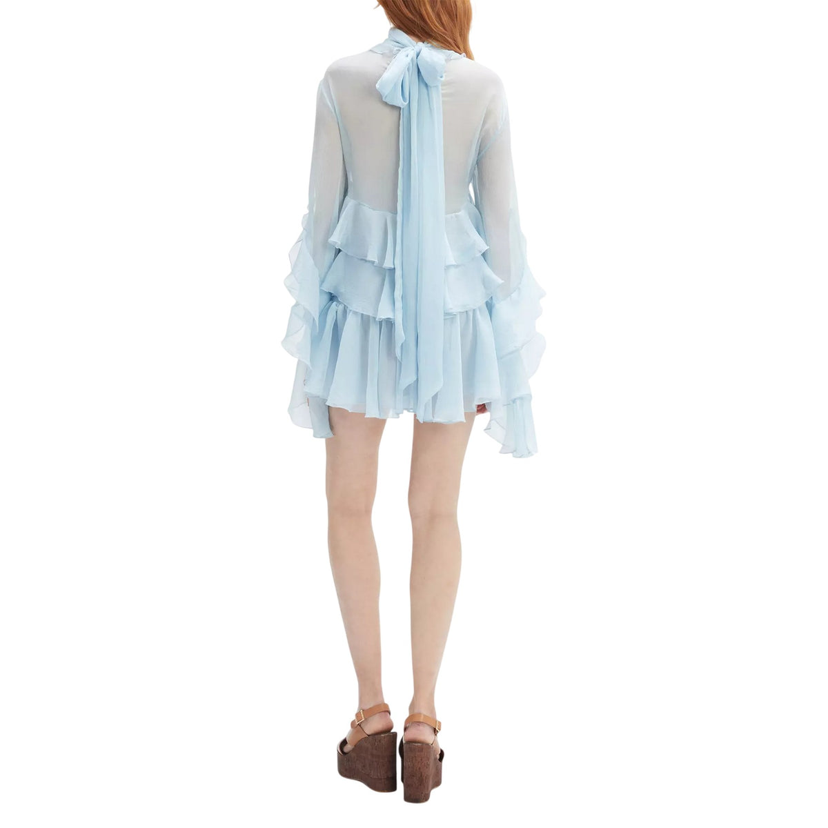 Soft Blue - Back - Bardot Womens-Ladies Anyssa Mini Dress