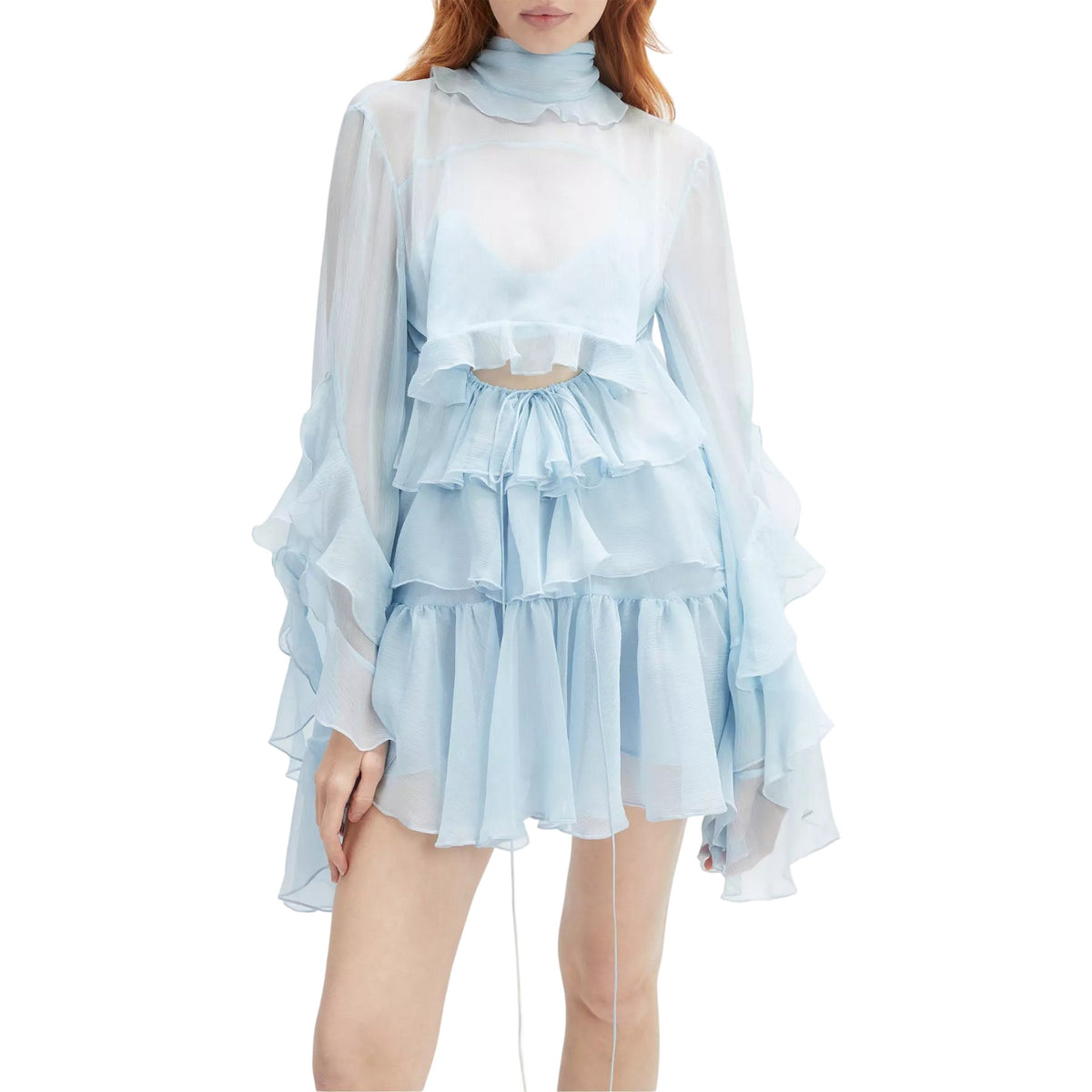 Soft Blue - Side - Bardot Womens-Ladies Anyssa Mini Dress