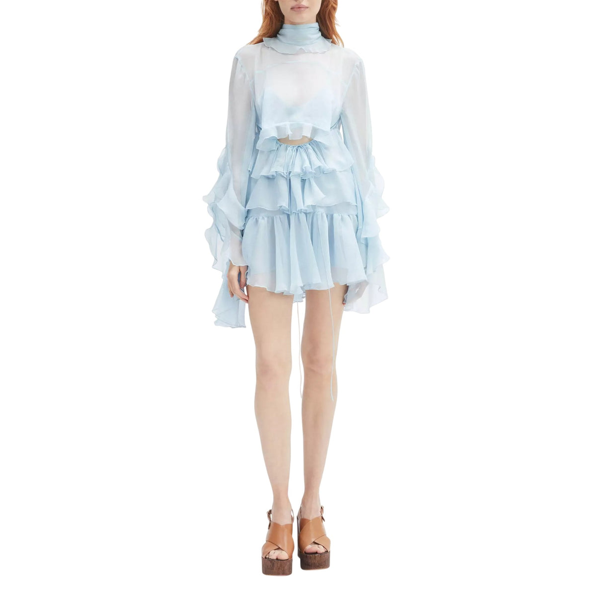 Soft Blue - Front - Bardot Womens-Ladies Anyssa Mini Dress