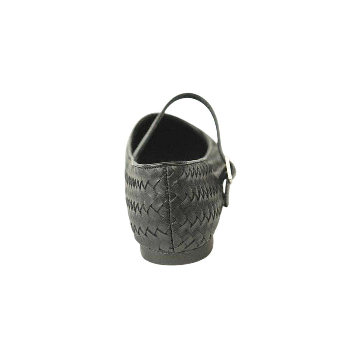 Black - Back - Where´s That From Womens-Ladies Basket Weave Flat Mary Janes