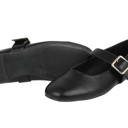 Black - Lifestyle - Miso Womens-Ladies Flat Mary Janes