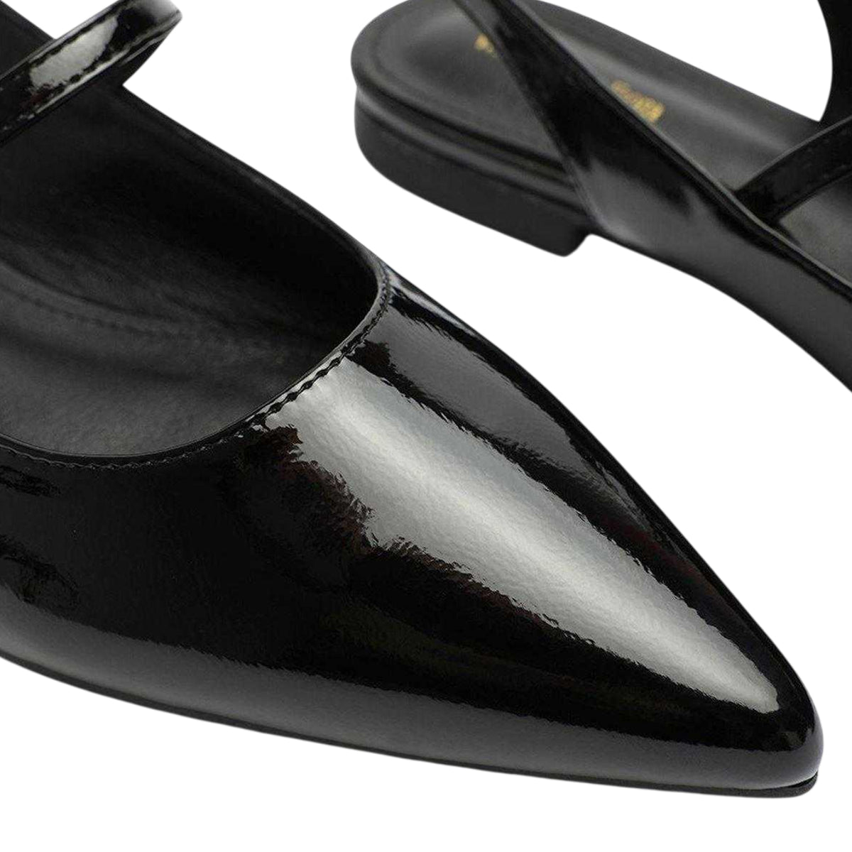 Black Patent - Lifestyle - Where´s That From Womens-Ladies Open Back Ballet Flats