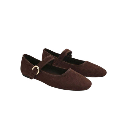Brown - Side - Where´s That From Womens-Ladies Ballet Flats