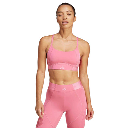 Pink Fusion-Bliss Pink - Side - Adidas Womens-Ladies Hyperglam Bralette