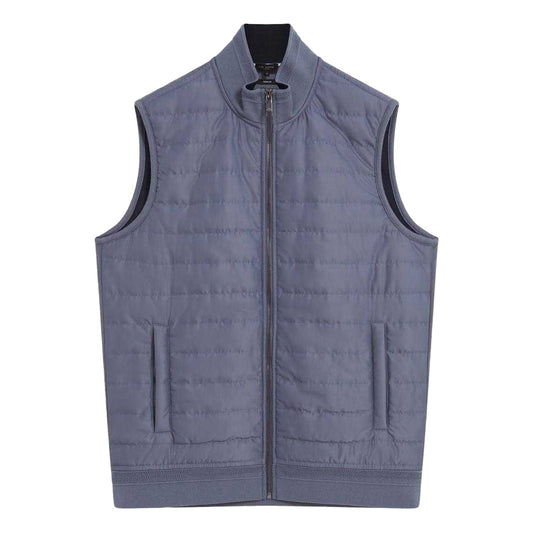 Mid Blue - Front - Ted Baker Mens Quilted Gilet