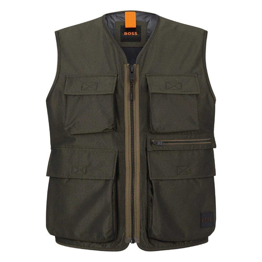 Dark Green - Front - Boss Mens Onslow Gilet