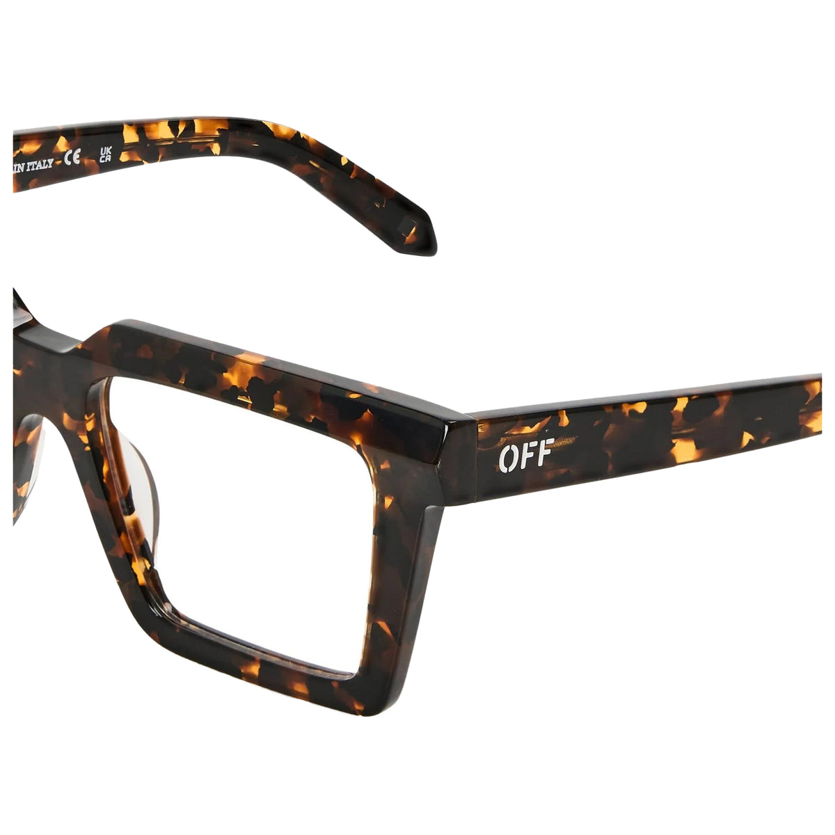 Havana - Side - Off White Womens-Ladies Square Glasses