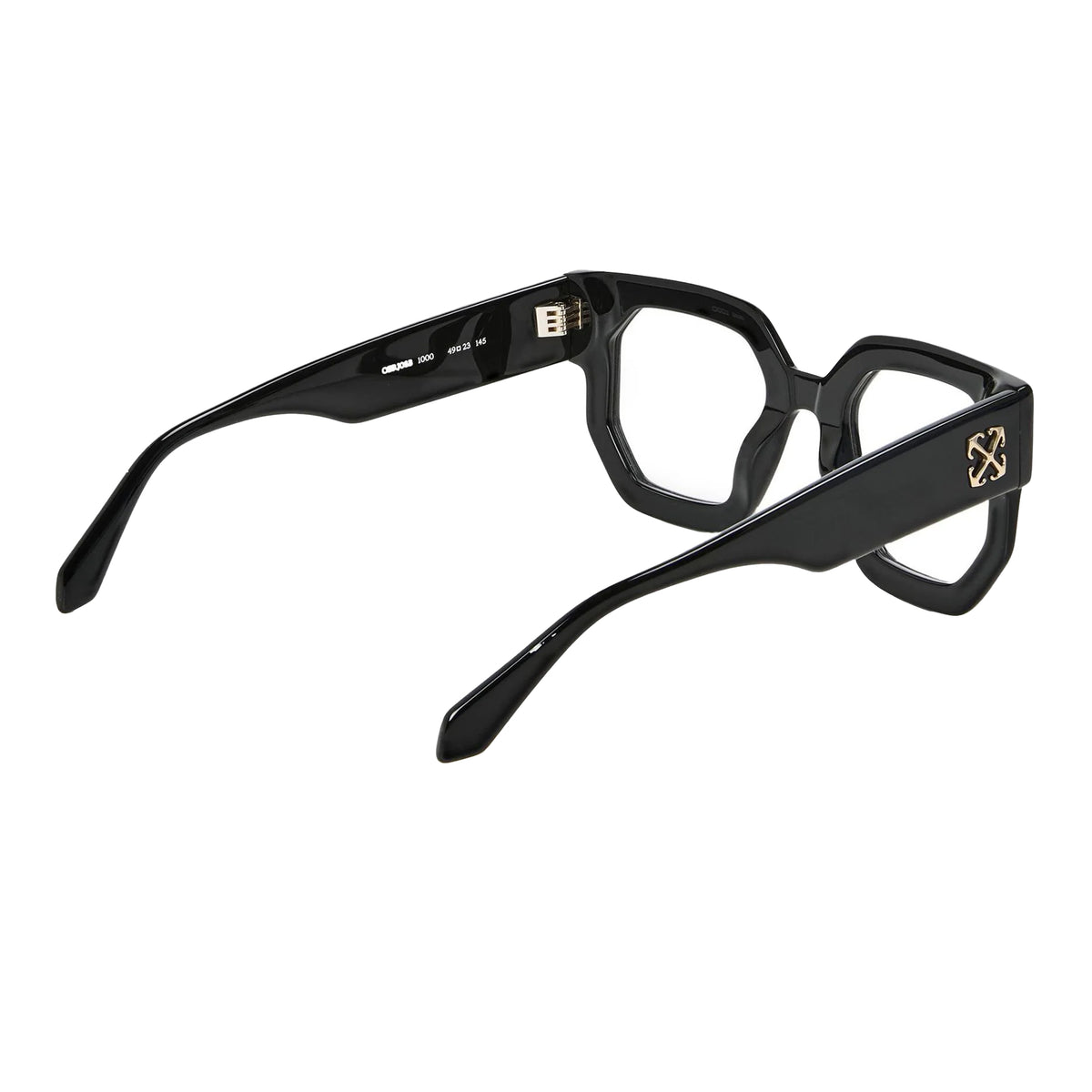 Black - Back - Off White Style 8B Arrow Logo Glasses
