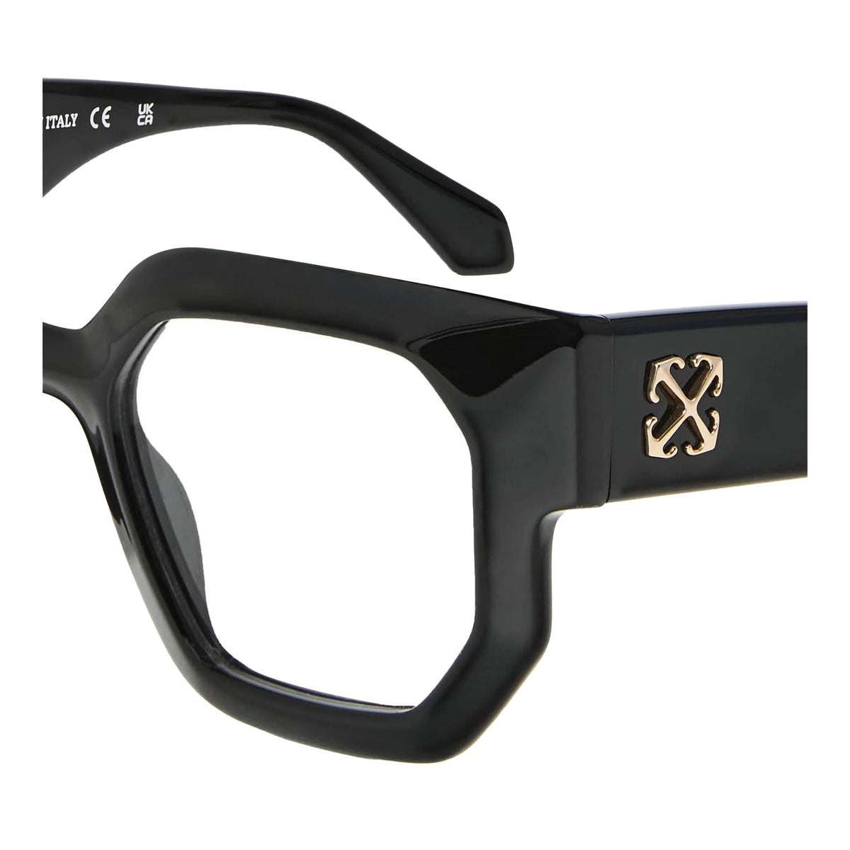 Black - Side - Off White Style 8B Arrow Logo Glasses