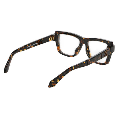 Dark Havana Brown - Back - Off White Style 8v Square Glasses