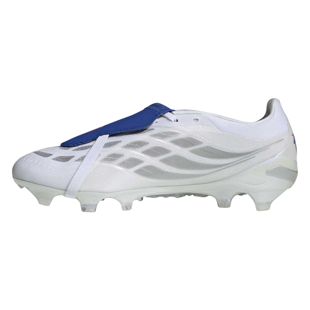 White-Blue - Side - Predator Mens Predator Folded Tongue Firm Ground Football Boots