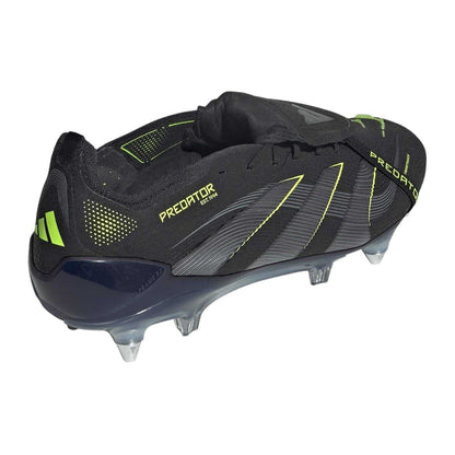Black-Lemon - Back - Predator Mens Predator Elite Folded Tongue Soft Ground Football Boots