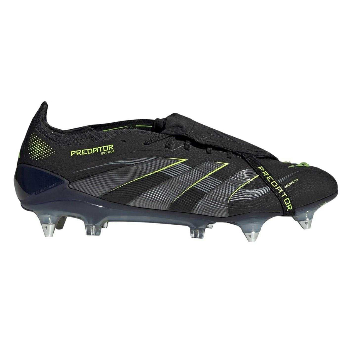 Black-Lemon - Front - Predator Mens Predator Elite Folded Tongue Soft Ground Football Boots