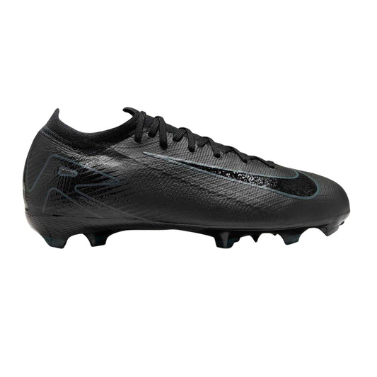 Black-Green - Front - Nike Childrens-Kids Vapor 16 Pro Firm Ground Football Boots