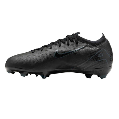 Black-Green - Side - Nike Childrens-Kids Vapor 16 Pro Firm Ground Football Boots