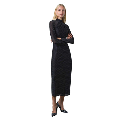 Black - Side - French Connection Womens-Ladies Shosana Polka Dot Bodycon Dress
