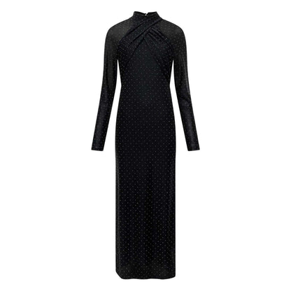 Black - Front - French Connection Womens-Ladies Shosana Polka Dot Bodycon Dress