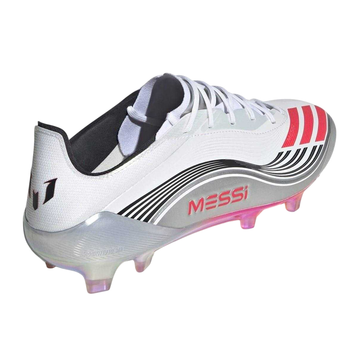 White-Red - Back - Adidas Unisex Adult F50 Elite Firm Ground Football Boots