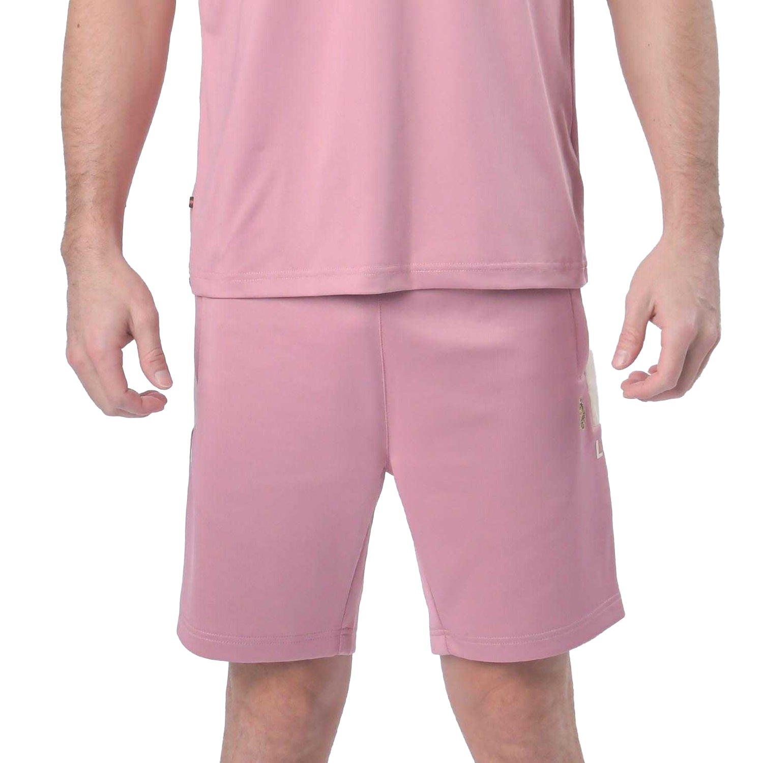 Beige - Side - Luke 1977 Mens Newcastle Sweat Shorts