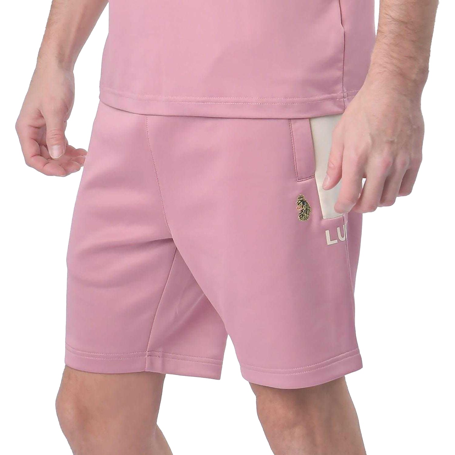 Beige - Front - Luke 1977 Mens Newcastle Sweat Shorts