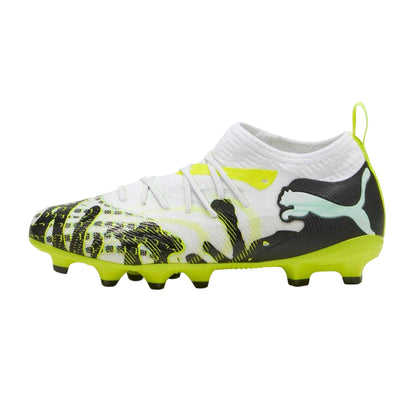 White-Mint - Side - Puma Childrens-Kids Future 8 Match Artificial Ground Football Boots
