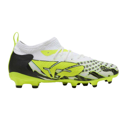 White-Mint - Front - Puma Childrens-Kids Future 8 Match Artificial Ground Football Boots