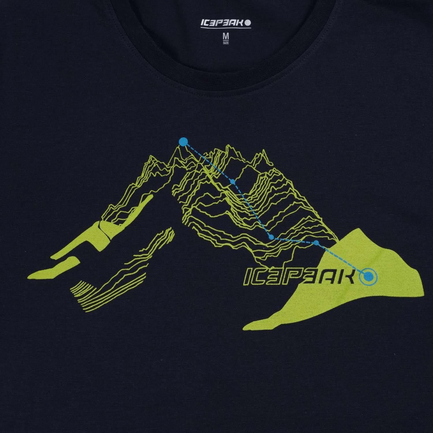 Blue-Green - Side - Icepeak Mens Beeville Performance T-Shirt