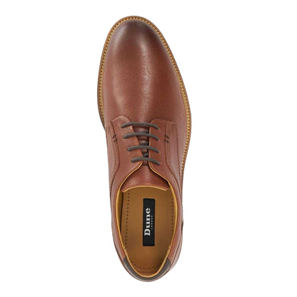 Tan - Lifestyle - Dune London Mens Sollus Leather Derby Shoes