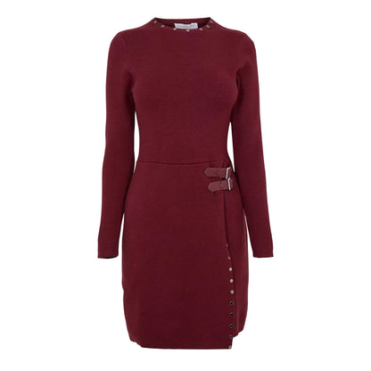 Burgundy - Front - Never Fully Dressed Womens-Ladies Sammie Shift Dress