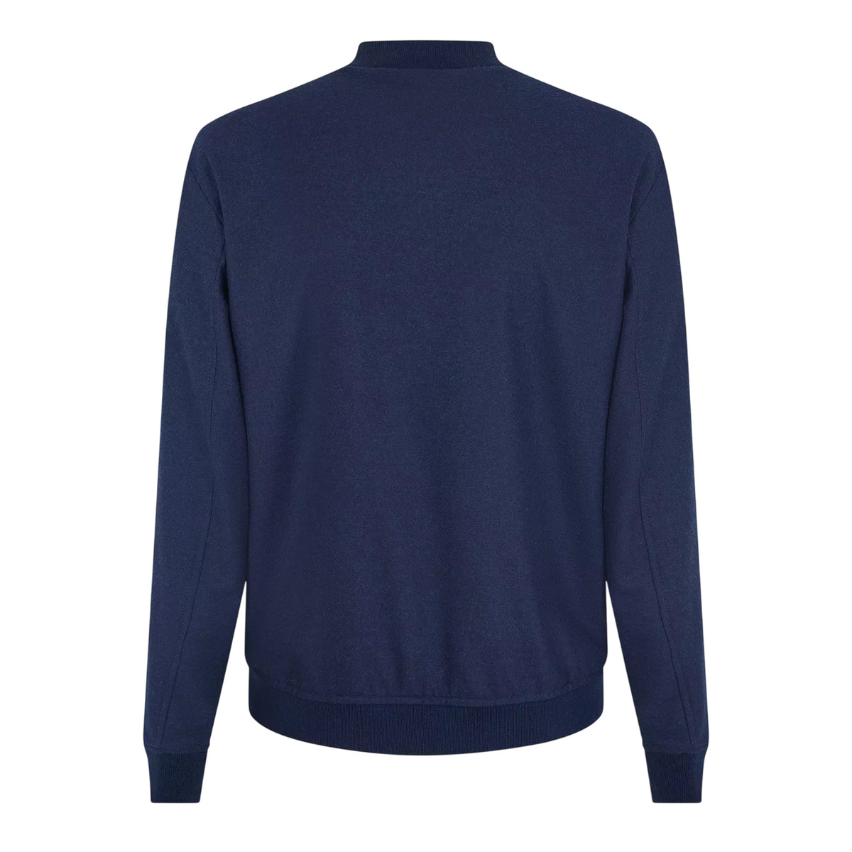 Dark Blue - Back - Boss Mens Patterned Ribbed Cuff Regular Bomber Jacket