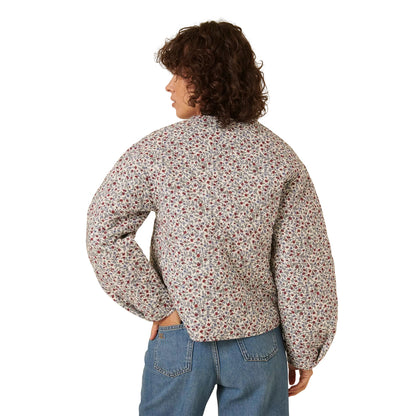 Cream Print - Back - Nobody´s Child Womens-Ladies Floral Pattern Puffer Jacket