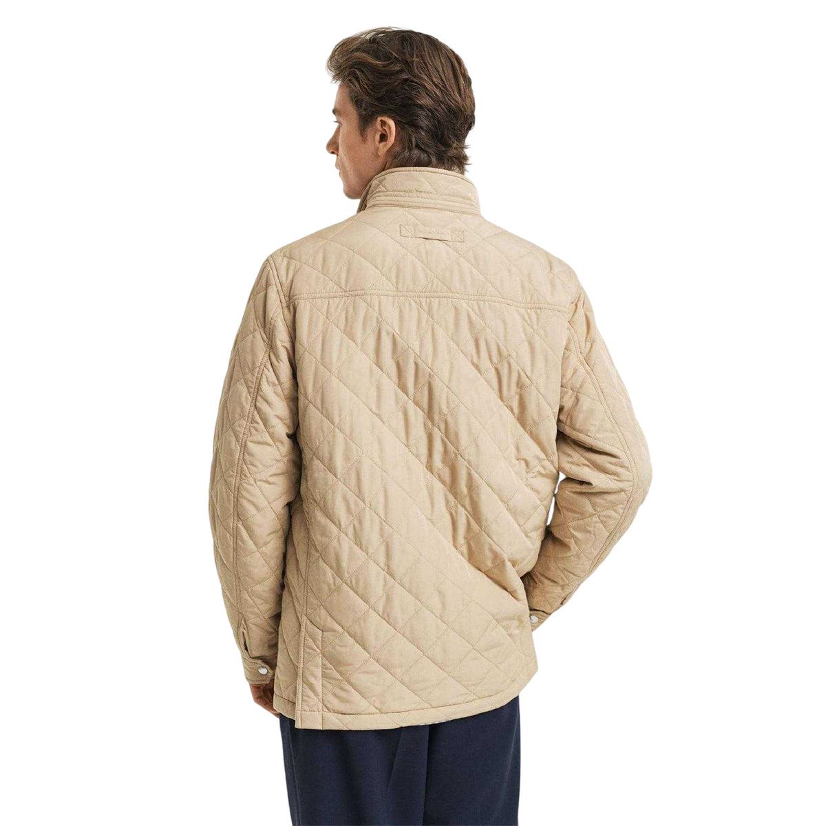 Khaki Tone - Back - Gant Mens Waterproof Regular Jacket